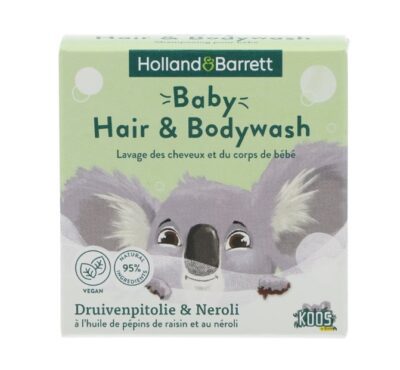 Holland & Barrett baby hair & body wash druivenpitolie & neroli