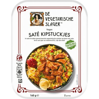 Vegetarische Slager Vegan saté kipstuckjes