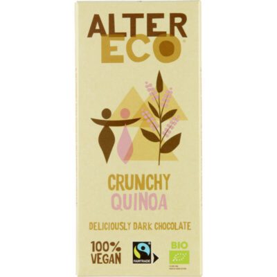 Alter Eco dark crunchy quinoa