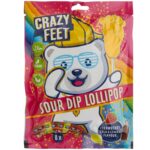 Crazy Feet sour dip lollipop
