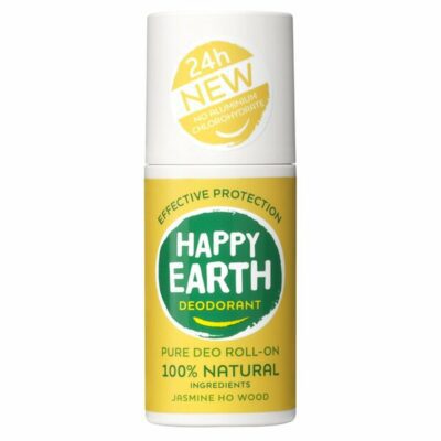 Happy Earth deodorant roller jasmine ho wood