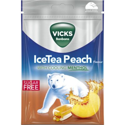 Vicks icetea peach menthol keelpastilles