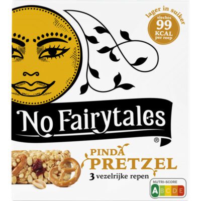 No Fairytales Vezelrijke repen pinda pretzel