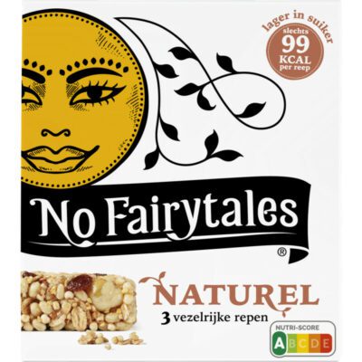 No Fairytales Vezelrijke repen naturel