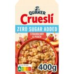 Quaker zero sugar added strawberry & peach