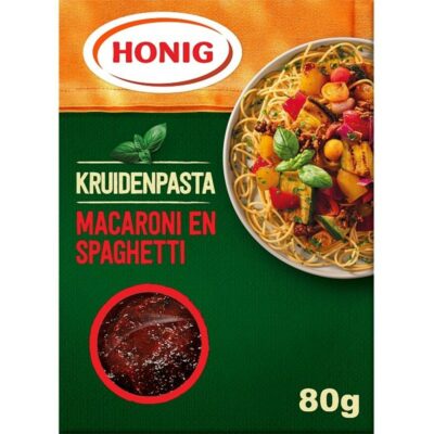 Honig kruidenpasta macaroni en spaghetti