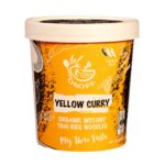 Instant noodles soup yellow curry