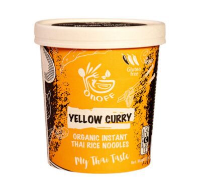 Instant noodles soup yellow curry