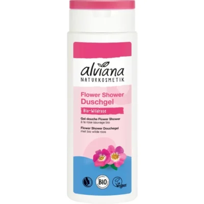 Alviana flower shower douchegel met bio wilde roos