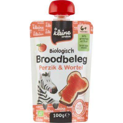 De Kleine Keuken biologisch broodbeleg perzik & wortel