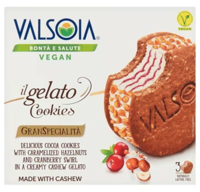 Valsoia gelato cookies cranberry