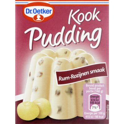 Dr. Oetker Kookpudding Rum-Rozijnensmaak