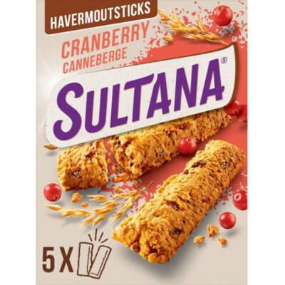 Sultana Goodmorning cranberry havermoutsticks