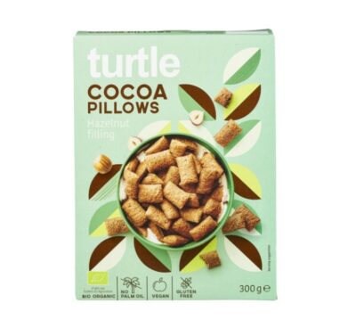 Turtle cocoa pillows hazelnut filling