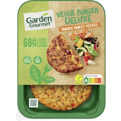 Garden Gourmet veggie burger deluxe smoky sweet potato