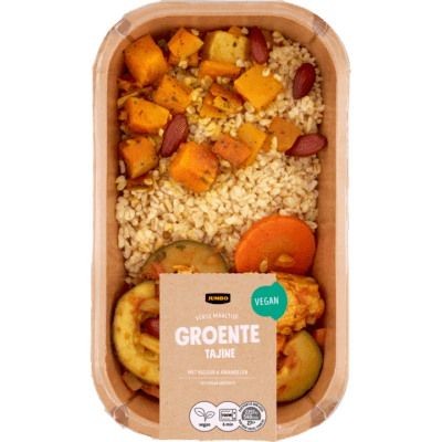 Jumbo groente tajine met bulgur & amandelen