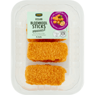 Jumbo vegan bloemkoolsticks gepaneerd