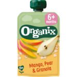 Organix Knijpfruit mango peer granola 6 mnd