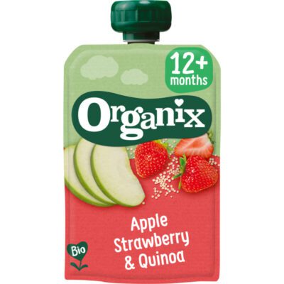 Organix Knijpfruit appel aardbei quinoa 12+m