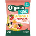 Organix Banana & strawberry hearts kids