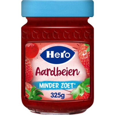 Hero jam aardbei minder zoet