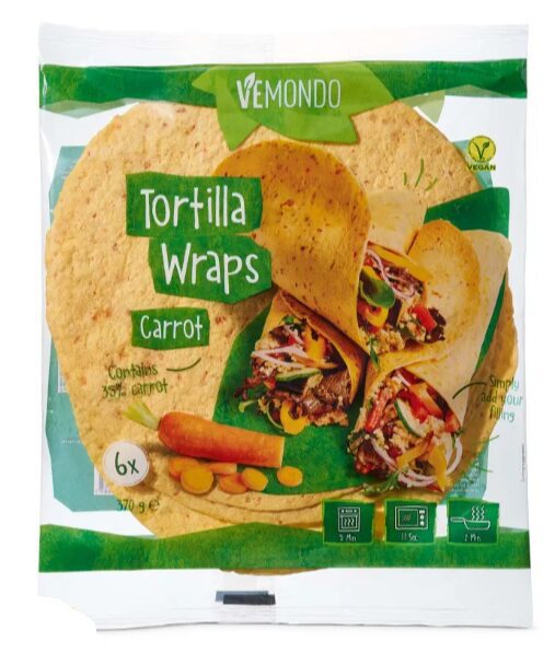 Vemondo tortillawraps wortel