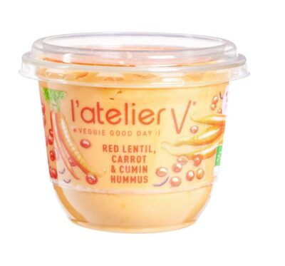 L'Atelier V red lentil carrot & cumin hummus