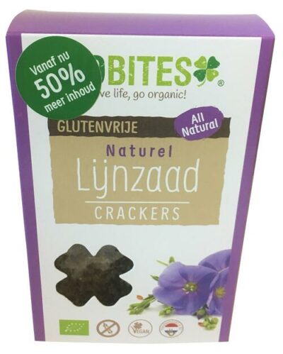 Biobites naturel lijnzaad crackers