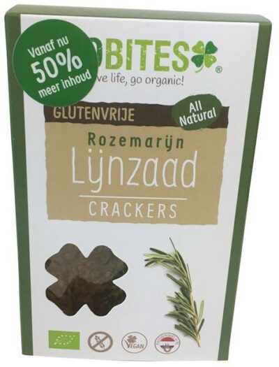 Biobites rozemarijn lijnzaad crackers