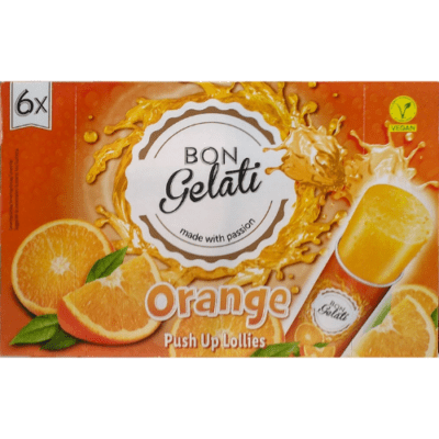 Bon Gelati push up lollies orange