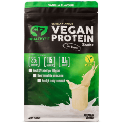 HealthyFit vegan protein shake vanilla flavour