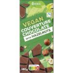 Vemondo vegan chocolate courverture with hazelnuts v-label fairtrade lidl