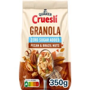 Quaker cruesli granola pecan & brazil nuts zero