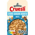 Quaker cruesli zero sugar added nuts