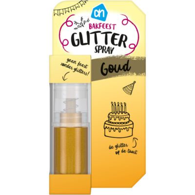 AH Bakfeest glitterspray goud