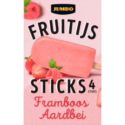 Jumbo fruitijs framboos aardbei