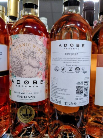 Adobe Rosé reserva organic achterkant