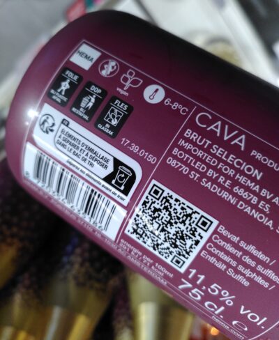 Copa Sabia cava brut achterkant