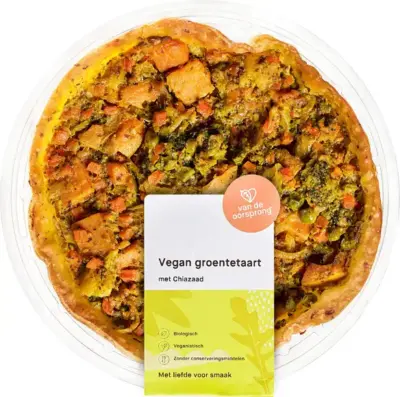 De oorsprong vegan hartige taart