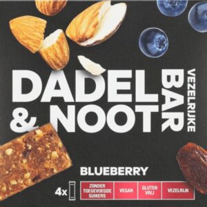 Dadel en noot vezelrijke bar blueberry