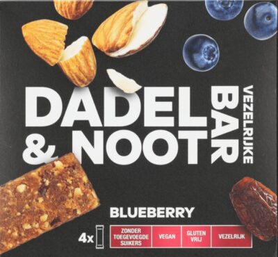 Dadel en noot vezelrijke bar blueberry