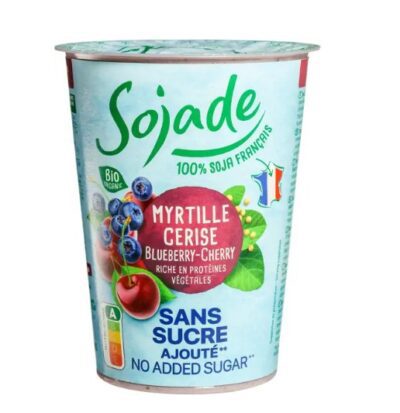 Sojade sojayoghurt blauwe bes en kers