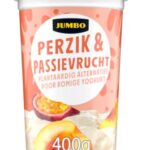 Jumbo perzik en passievrucht plantaardig sojayoghurt