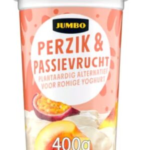 Jumbo perzik en passievrucht plantaardig sojayoghurt