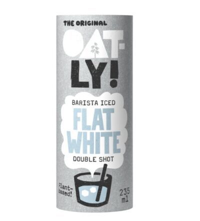 Oatly! Barista iced flat white double shot