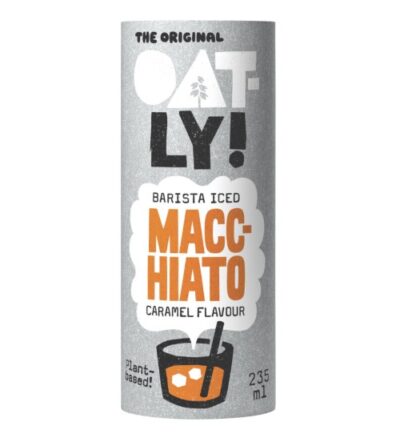 Oatly! Barista iced macchiato caramel flavour