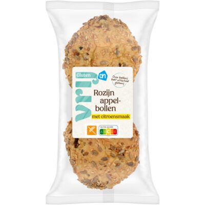 AH glutenvrij rozijnen appelbollen met citroensmaak
