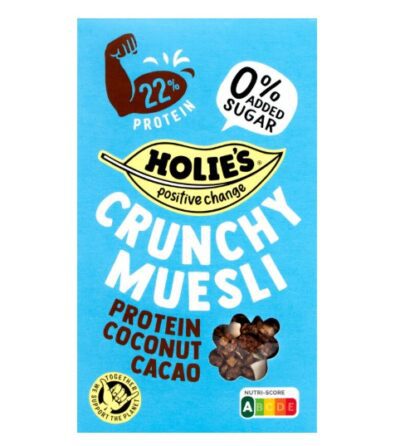 Holie's crunchy muesli protein coconut cacao