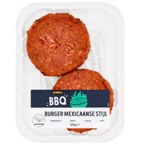 Jumbo plantaardige bbq burger mexicaanse stijl
