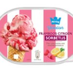 Hertog ijssalon framboos citroen sorbetijs